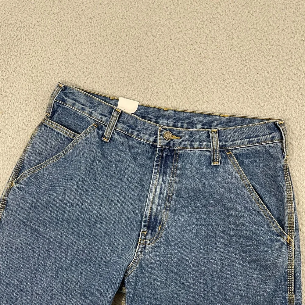 NWT Full Blue Carpenter Jeans Men 34x34 Dark Wash Relaxed Fit Workwear Denim